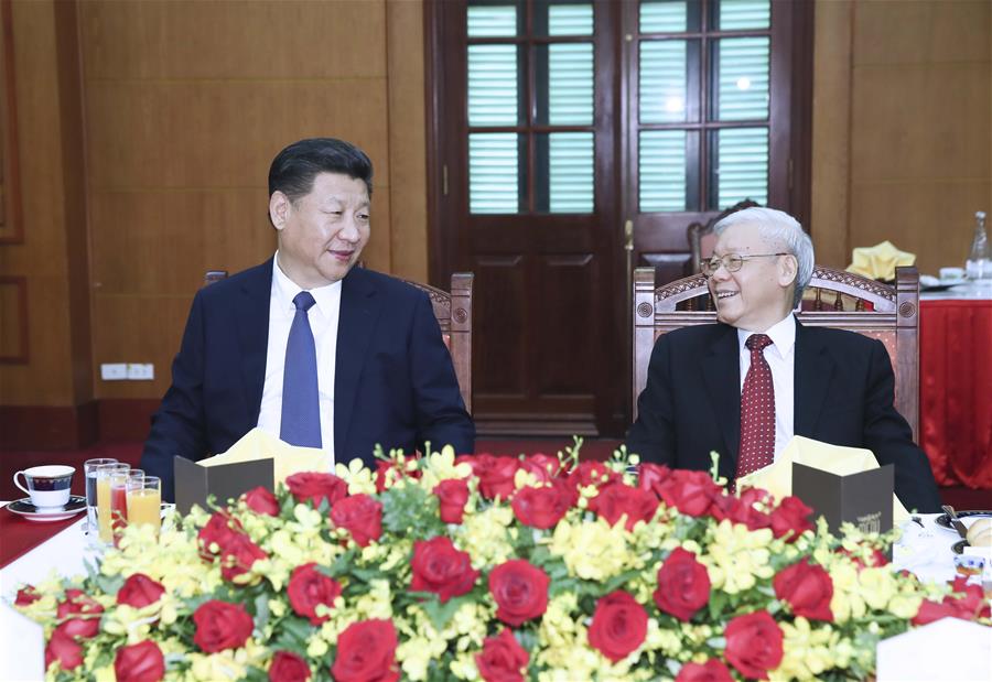 VIETNAM-CHINA-XI JINPING-NGUYEN PHU TRONG-MEET