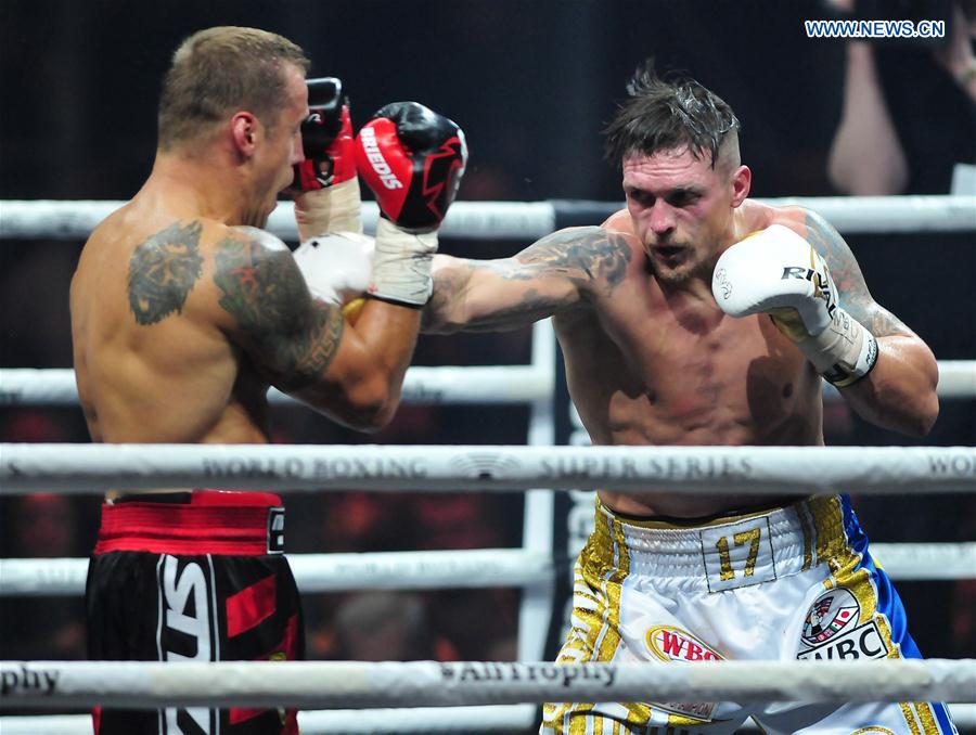 (SP)LATVIA-RIGA-BOXING-CRUISERWEIGHT-USYK VS BRIEDIS