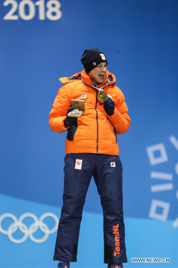 (SP)OLY-SOUTH KOREA-PYEONGCHANG-SPEED SKATING-MEN'S 5000M-MEDAL CEREMONY