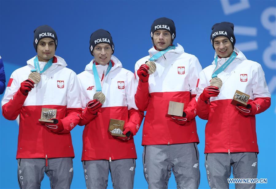 (SP)OLY-SOUTH KOREA-PYEONGCHANG-SKI JUMPING-MEN'S TEAM-MEDAL CEREMONY