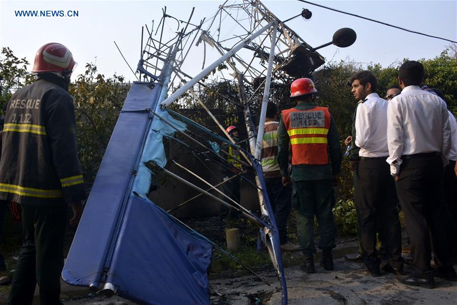 PAKISTAN-LAHORE-TRAINING AIRCRAFT-CRASH