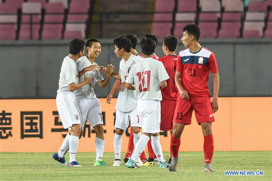 (SP)CHINA-JIANGSU-JIANGYIN-FOOTBALL-CFA INTERNATIONAL YOUTH TOURNAMENT-JPN VS KYR