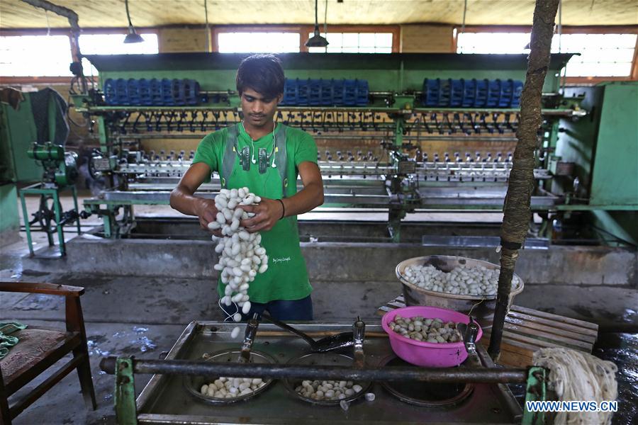 INDIAN-CONTROLLED KASHMIR-SRINAGAR-HISTORIC SILK FACTORY-REOPEN