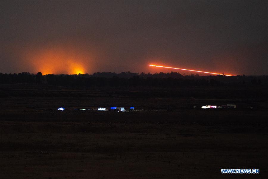 MIDEAST-GOLAN HEIGHTS-SYRIA-MISSILES