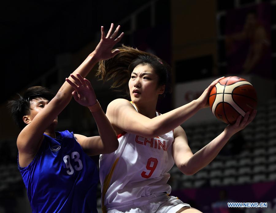 (SP)INDONESIA-JAKARTA-ASIAN GAMES-BASKETBALL-CHINA VS THAILAND