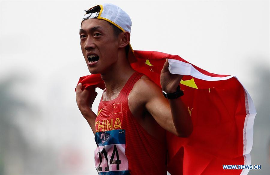 (SP)INDONESIA-JAKARTA-ASIAN GAMES-ATHLETICS-MEN'S 20KM WALK