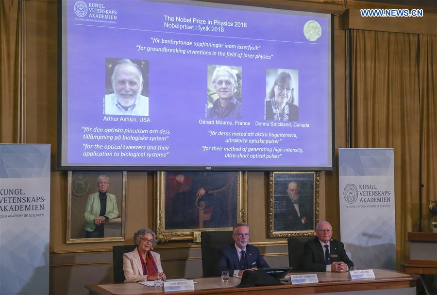 SWEDEN-STOCKHOLM-NOBEL PRIZE-PHYSICS