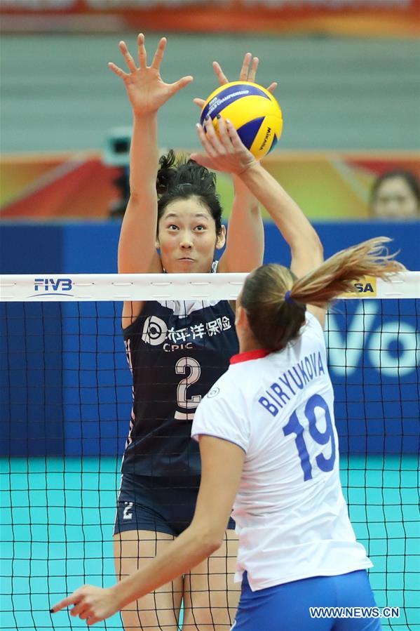 (SP)JAPAN-OSAKA-VOLLEYBALL-WOMEN'S WORLD CHAMPIONSHIP-CHINA VS RUSSIA