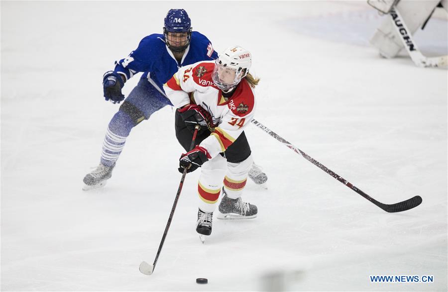 (SP)CANADA-TORONTO-ICE HOCKEY-CWHL-SHENZHEN KRS VANKE RAYS VS TORONTO FURIES