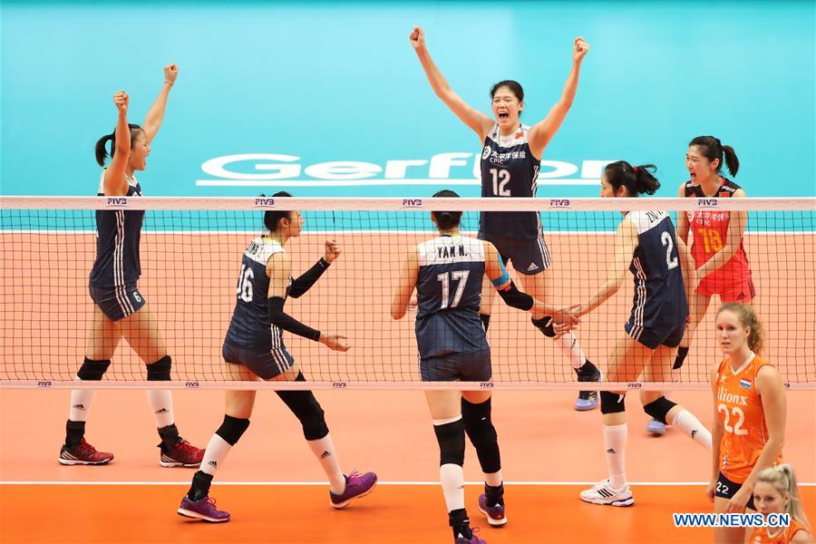 (SP)JAPAN-YOKOHAMA-VOLLEYBALL-WOMEN'S WORLD CHAMPIONSHIP-CHINA VS NETHERLANDS