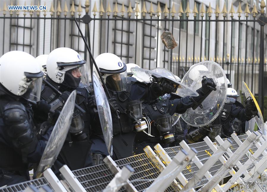 BELGIUM-BRUSSELS-YELLOW VEST-PROTEST