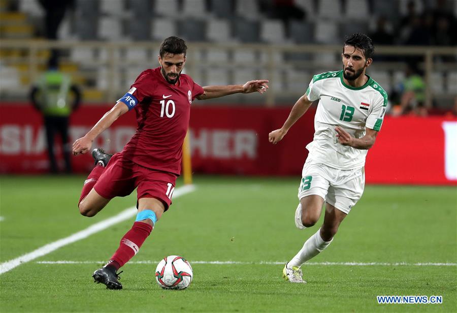 (SP)UAE-ABU DHABI-FOOTBALL-ASIAN CUP-QATAR-IRAQ