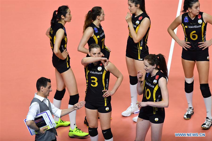 (SP)TURKEY-ISTANBUL-VOLLEYBALL-TURKISH WOMEN LEAGUE-VAKIFBANK VS FENERBAHCE