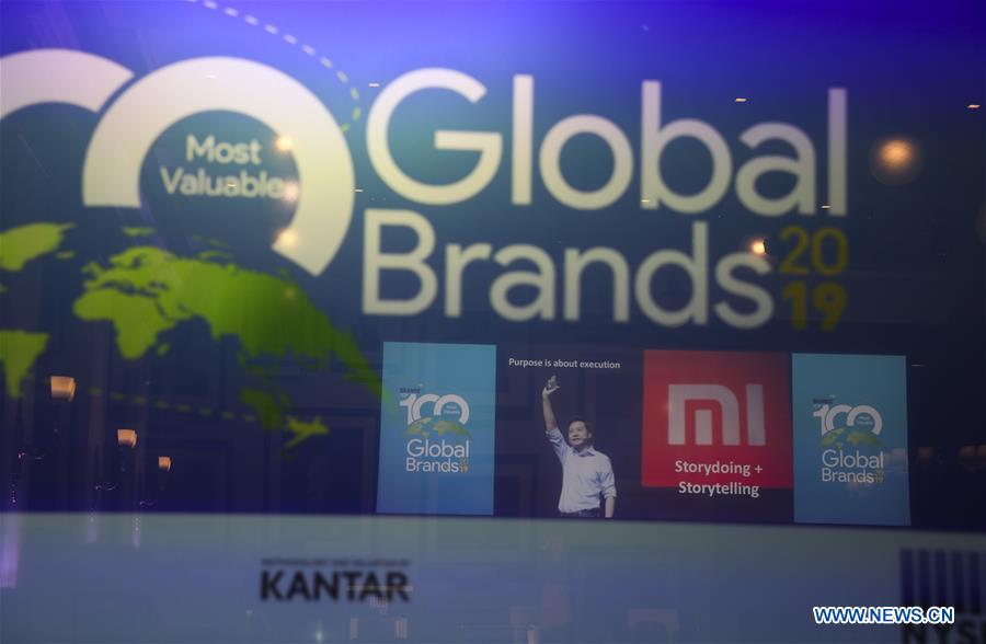 U.S.-NEW YORK-BRANDZ TOP 100 MOST VALUABLE GLOBAL BRANDS 2019-LAUNCH