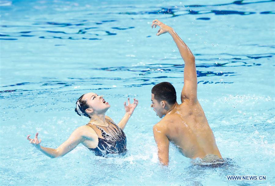 (SP)SOUTH KOREA-GWANGJU-FINA WORLD CHAMPIONSHIPS-ARTISTIC SWIMMING-MIXED DUET TECHNICAL