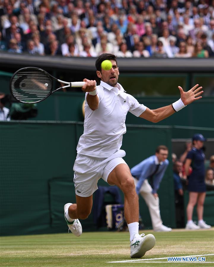 (SP)BRITAIN-LONDON-TENNIS-WIMBLEDON CHAMPIONSHIPS 2019-MEN'S SINGLES-FINAL