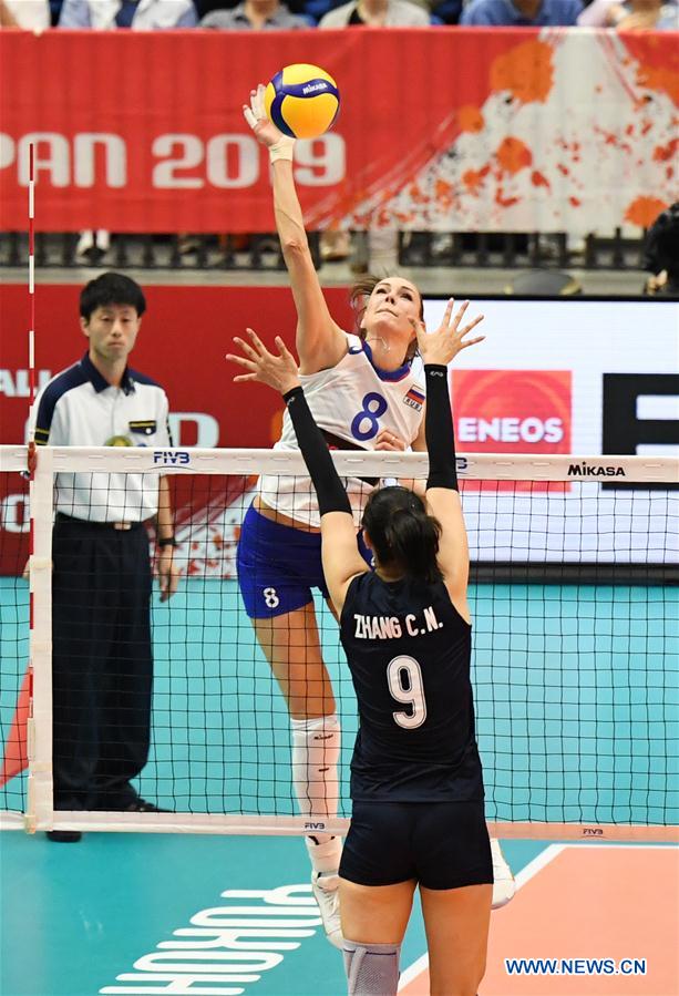 (SP)JAPAN-YOKOHAMA-VOLLEYBALL-WOMEN'S WORLD CUP-CHN VS RUS