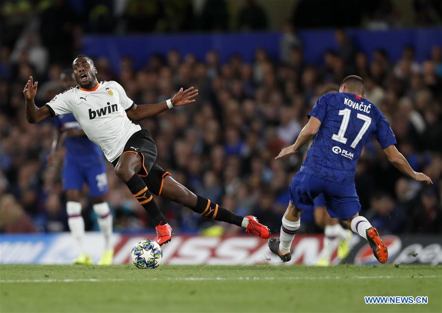 (SP) BRITAIN-LONDON-SOCCER-CHAMPIONS LEAGUE-CHELSEA VS VALENCIA