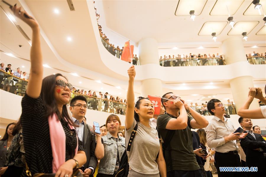 CHINA-HONG KONG-PATRIOTIC FLASH MOB (CN)