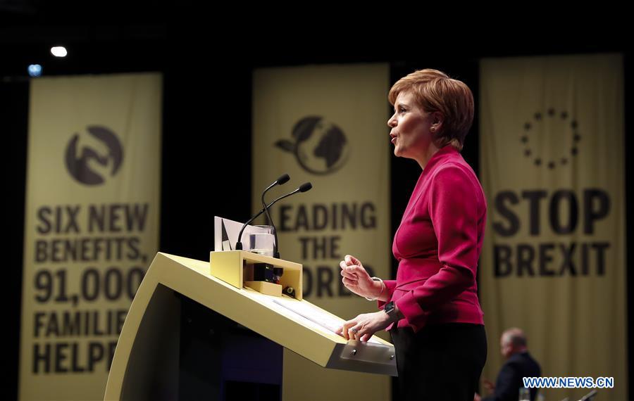 (PORTRAITS) BRITAIN-ABERDEEN-SNP-ANNUAL CONFERENCE 2019-NICOLA STURGEON