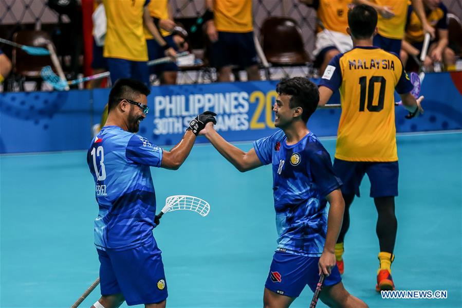 (SP)PHILIPPINES-QUEZON CITY-SEA GAMES-MEN'S FLOORBALL-PHILIPPINES  VS MALAYSIA