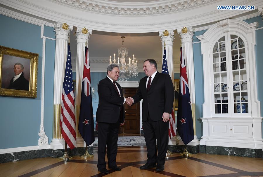 U.S.-WASHINGTON D.C.-MIKE POMPEO-NEW ZEALAND-WINSTON PETERS-MEETING