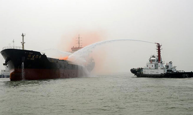 Joint maritime emergency drill held in N China's Hebei